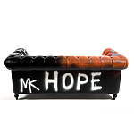 Диван Честерфильд граффити graffiti Orange Sofa натуральная кожа варинант исполнения - 5 | Loft Concept в Уфе