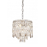 Люстра круглая с хрустальными подвесками на серебряном каркасе Roul Crystal Light варинант исполнения - 10 | Loft Concept в Уфе