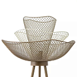 Торшер с трехъярусным плафоном из металлической сетки Light Floor Lamp Made of Metal Mesh варинант исполнения - 2 | Loft Concept в Уфе