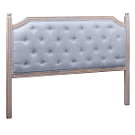 Изголовье кровати серое с мягкой обивкой из рогожки Emma Headboard варинант исполнения - 1 | Loft Concept в Уфе