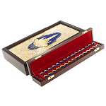 Нарды настольные из натурального камня лазурит и долерит Backgammon from Stone варинант исполнения - 5 | Loft Concept в Уфе