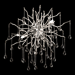 Бра с лучеобразным основанием и подвесками из прозрачного стекла в виде длинных капель Droplet Chandelier варинант исполнения - 8 | Loft Concept в Уфе