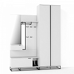 Двухдверный шкаф белого цвета Strict Lines варинант исполнения - 5 | Loft Concept в Уфе