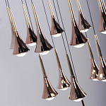 Люстра светодиодная с акриловыми конусообразными плафономи розовое золото Astra 60   варинант исполнения - 4 | Loft Concept в Уфе