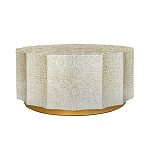 Стол кофейный с отделкой раковинами устриц Coastal Charm варинант исполнения - 1 | Loft Concept в Уфе