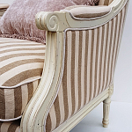 Кресло в полоску в стиле прованс Modeste Provence Armchair варинант исполнения - 3 | Loft Concept в Уфе