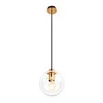 Подвесной светильник со стеклянным прозрачным плафоном в форме шара и золотыми металлическим акцентами 20 ClassiCon варинант исполнения - 2 | Loft Concept в Уфе