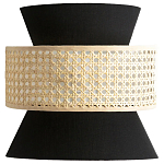 Бра с плетеным декором из ротанга Bonnie Wicker Black Wall Lamp варинант исполнения - 1 | Loft Concept в Уфе