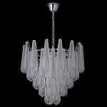 Люстра с подвесками из рифленного стекла в форме капель Textured Glass Chandelier варинант исполнения - 15 | Loft Concept в Уфе