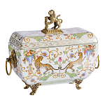 Шкатулка с фигуркой льва на крышке Eden Garden варинант исполнения - 1 | Loft Concept в Уфе