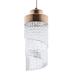 Подвесной светильник со спиралевидным плафоном из акрила Spiral Acrylic Gold Hanging Lamp варинант исполнения - 1 | Loft Concept в Уфе