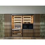 Кухонный гарнитур из дерева и камня с раздвижными дверцами OPERATING COLUMN 2.0 Dada Engenereed Kitchen варинант исполнения - 3 | Loft Concept в Уфе