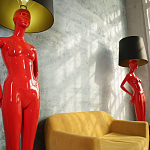 Лампа MANNEQUIN LAMP с абажуром созерцание силуэта варинант исполнения - 7 | Loft Concept в Уфе