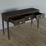 Дизайнерский Письменный стол Elsa Dreams Walnut с тремя ящиками варинант исполнения - 4 | Loft Concept в Уфе