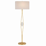 Торшер золотой c декоративной мраморной вставкой на каркасе Kernel варинант исполнения - 1 | Loft Concept в Уфе