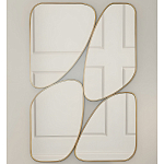 Зеркало в ассиметричной раме золотистого цвета Chaotic варинант исполнения - 2 | Loft Concept в Уфе