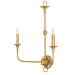 Бра настенное золотого цвета в форме подсвечника Graceful Smoothness варинант исполнения - 2 | Loft Concept в Уфе