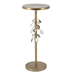 Столик золотистый с цветочной композицией на основании Forest Fairy Tale варинант исполнения - 1 | Loft Concept в Уфе