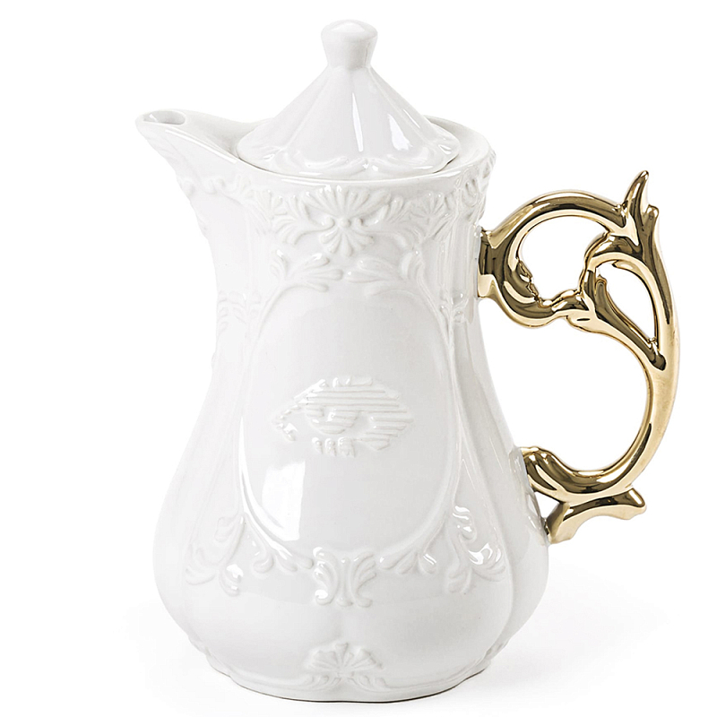 Чайник Seletti I-Teapot Gold Белый Золотой в Уфе | Loft Concept 