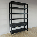 Стеллаж с двумя ящиками Elsa Dreams Black варинант исполнения - 1 | Loft Concept в Уфе