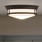 Потолочный светильник с белым матовым стеклянным плафоном в форме перевернутого конуса Hinkley варинант исполнения - 19 | Loft Concept в Уфе