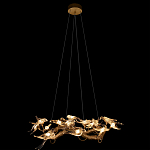 Люстра подвесная с прозрачными стеклянными птичками на ветвях Диаметр 80 см Serip Voa варинант исполнения - 3 | Loft Concept в Уфе