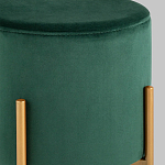Зеленый пуф на золотистых ножках SANJAY варинант исполнения - 3 | Loft Concept в Уфе