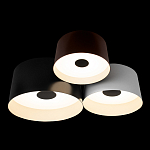 Потолочный светильник с 3-мя цилиндрическими абажурами черного белого и коричневого цвета Urban Dome варинант исполнения - 2 | Loft Concept в Уфе