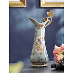 Кувшин с цветочным рисунком и бронзовой ручкой Blue Garden варинант исполнения - 2 | Loft Concept в Уфе