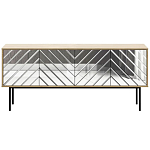 Длинная тумба с зеркальным декором Serena варинант исполнения - 13 | Loft Concept в Уфе