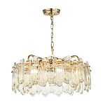 Люстра подвесная круглая с хрустальными овальными подвесками Harmonica варинант исполнения - 2 | Loft Concept в Уфе