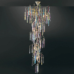 Люстра с голубыми и прозрачными подвесками в форме капель Blue Drop Chandelier варинант исполнения - 2 | Loft Concept в Уфе