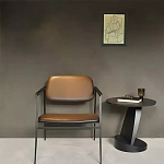 Дизайнерский журнальный столик чёрный с круглой столешницей Arycy варинант исполнения - 6 | Loft Concept в Уфе