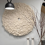 Панно на стену из шерсти мериноса Белый Круг  варинант исполнения - 3 | Loft Concept в Уфе