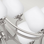 Люстра двухъярусная с белыми матовыми стеклянными плафонами в форме винных бокалов Feiss варинант исполнения - 4 | Loft Concept в Уфе