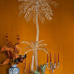 Обои с вышивкой ручной работы Deco Palms Original colourway on velvet 2 варинант исполнения - 2 | Loft Concept в Уфе