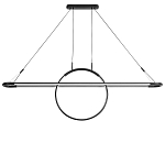 Светодиодная люстра Black LED Circle and Oval Lamp варинант исполнения - 2 | Loft Concept в Уфе