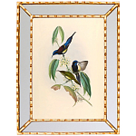 Постер с изображением птиц и цветов в зеркальной раме Blooming Birds Poster варинант исполнения - 5 | Loft Concept в Уфе