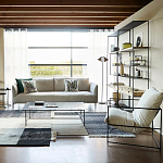 Металлический стеллаж с деревянными полками и ящиками Menzie Metal Wood Rack варинант исполнения - 4 | Loft Concept в Уфе