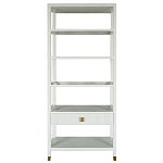 Стеллаж Elsa Dreams White со стеклянными полками и ящиком варинант исполнения - 6 | Loft Concept в Уфе