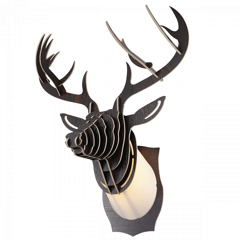 Бра Олень Cardboard Deer Wall Lamp dark Белый Коричневый в Уфе | Loft Concept 