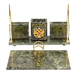 Настольный письменный набор из змеевика с гербом России Successful Leader варинант исполнения - 1 | Loft Concept в Уфе