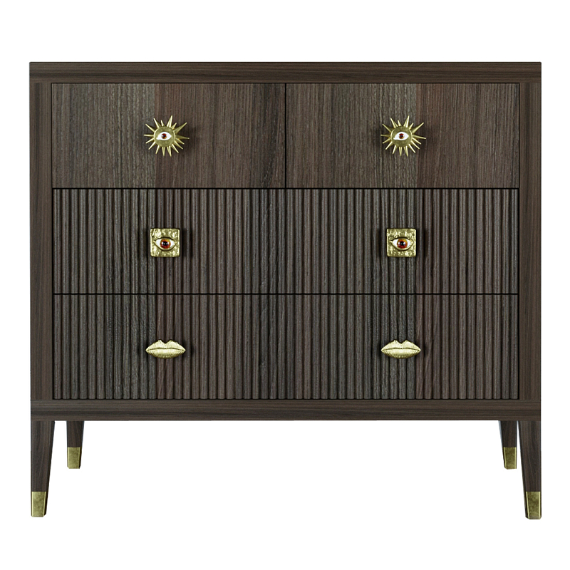 Бельевой Комод с 4 ящиками Elsa Dreams Walnut Орех Бельевой Комод с 4 ящиками Elsa Dreams Walnut Орех в Уфе | Loft Concept