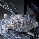 Статуэтка черепаха с ажурным панцирем и детализированной текстурой в белом цвете Marine Accessories варинант исполнения - 7 | Loft Concept в Уфе