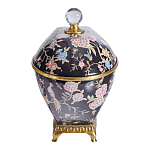 Шкатулка черного цвета с цветочной росписью Eden Garden варинант исполнения - 3 | Loft Concept в Уфе