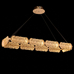 Люстра прямоугольная с текстурным природным рисунком IceFlame варинант исполнения - 1 | Loft Concept в Уфе