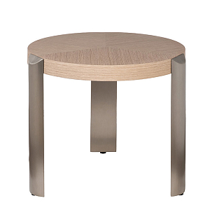 Столик журнальный круглый со светлым шпоном Light Veneer Table