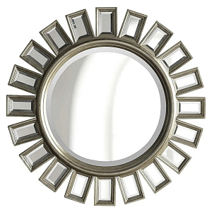 Зеркало-солнце в серебряной раме Silver Sun