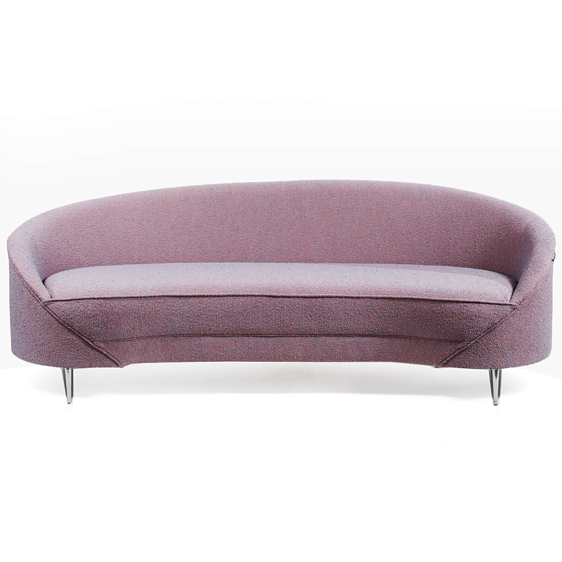 Диван Paulet Sofa Сиреневое Букле Лиловый Хром Диван Paulet Sofa Сиреневое Букле Лиловый Хром в Уфе | Loft Concept