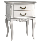 Тумба прикроватная белого цвета из массива бука в стиле прованс White Provence варинант исполнения - 1 | Loft Concept в Уфе